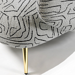 Кресло мягкое с принтом на золотистых ножках Onlooker варинант исполнения - 2 | Loft Concept в Краснодаре