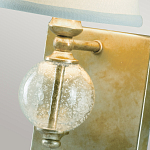 Бра со стеклянным шарообразным декором с пузырьками и бежевым абажуром Feiss варинант исполнения - 3 | Loft Concept в Краснодаре