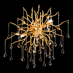 Бра с лучеобразным основанием и подвесками из прозрачного стекла в виде длинных капель Droplet Chandelier варинант исполнения - 2 | Loft Concept в Краснодаре