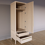 Узкий Шкаф Primo с 2 выдвижными ящиками Светлый дуб варинант исполнения - 7 | Loft Concept в Краснодаре