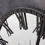 Часы настенные зеркальные с чёрным металлическим циферблатом Mirror Tower Clock варинант исполнения - 4 | Loft Concept в Краснодаре