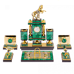 Настольный письменный набор из малахита с декором в виде лошади Leader Organizer варинант исполнения - 1 | Loft Concept в Краснодаре