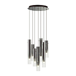 Люстра каскадная с 7-ю цилиндрическими плафонами из стекла Luminous Cylinders варинант исполнения - 2 | Loft Concept в Краснодаре