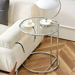 Дизайнерский журнальный стол круглый на стальном каркасе Fahek варинант исполнения - 2 | Loft Concept в Краснодаре