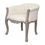 Кресло низкое в стиле прованс Бежевый Лен Louis French Armchair  варинант исполнения - 3 | Loft Concept в Краснодаре