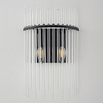 Бра со стеклянными прозрачными трубками и черным металлическим каркасом Nembus варинант исполнения - 1 | Loft Concept в Краснодаре