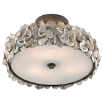 Потолочный светильник круглый с абажуром из устричных раковин Sea Ravens варинант исполнения - 3 | Loft Concept в Краснодаре