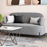 Диван в велюровой обивке серого цвета COLOR BLOCK варинант исполнения - 8 | Loft Concept в Краснодаре