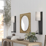 Бра на прозрачном штативе с тканевым абажуром в форме цилиндра Conciseness варинант исполнения - 5 | Loft Concept в Краснодаре