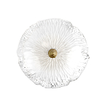 Бра в форме прозрачного стеклянного цветка с рельефной текстурой Textured Glass варинант исполнения - 3 | Loft Concept в Краснодаре