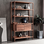 Стеллаж в гостиную для книг Moon Walnut Furniture варинант исполнения - 4 | Loft Concept в Краснодаре