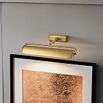 Светильник для картин цвета состаренная латунь с широким плафоном на прямоугольном основании Elstead Lighting варинант исполнения - 12 | Loft Concept в Краснодаре