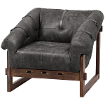 Кресло Duncan винтажная черная кожа варинант исполнения - 2 | Loft Concept в Краснодаре