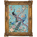 Постер в раме в стиле шинуазри Павлины на дереве Chinoiserie Imperial Garden Peacocks on a Tree Poster варинант исполнения - 2 | Loft Concept в Краснодаре