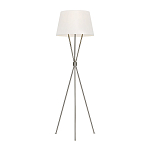 Торшер на трех тонких перекрещенных ножках с белым конусным абажуром из льна Feiss варинант исполнения - 5 | Loft Concept в Краснодаре