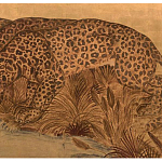 Картина с изображением Леопардов Leopards by stream варинант исполнения - 2 | Loft Concept в Краснодаре