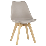 Стул с основой из пластика и мягким сиденьем Arvika Beige варинант исполнения - 1 | Loft Concept в Краснодаре