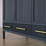 Большой Шкаф Primo Черный дуб с 3 дверьми и 3 выдвижными ящиками варинант исполнения - 5 | Loft Concept в Краснодаре