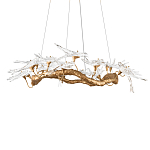 Люстра подвесная с прозрачными стеклянными птичками на ветвях Диаметр 100 см Serip Voa варинант исполнения - 6 | Loft Concept в Краснодаре