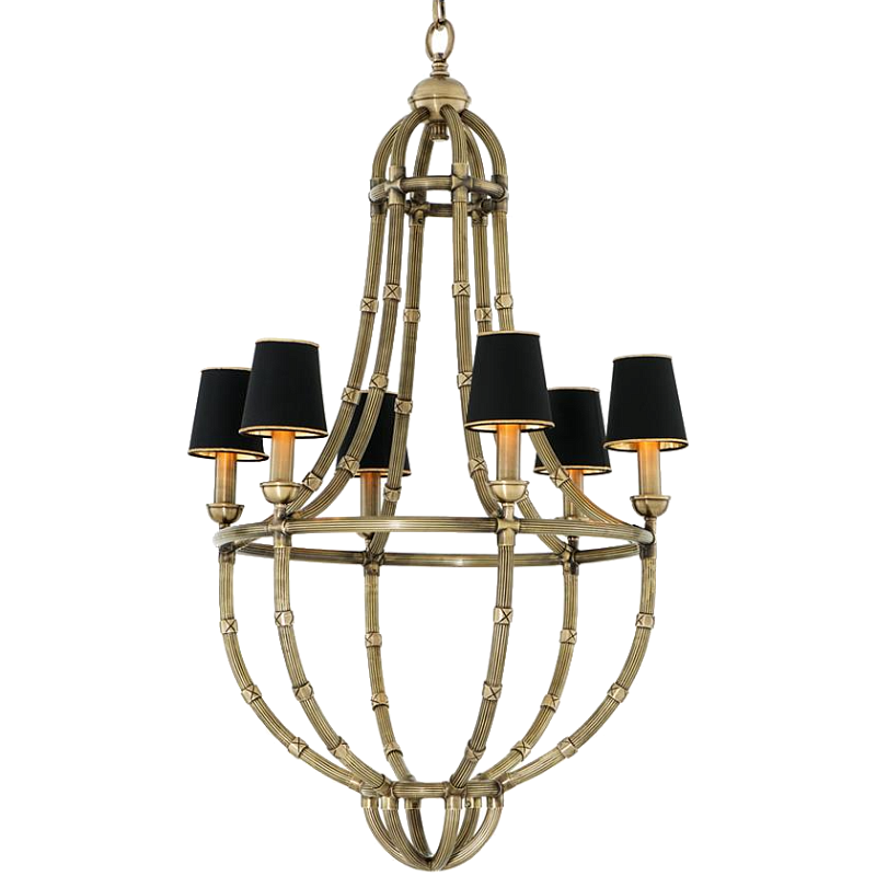 Люстра Chandelier Moreaux L Латунь Черный в Краснодаре | Loft Concept 