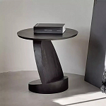 Дизайнерский журнальный столик чёрный с круглой столешницей Arycy варинант исполнения - 5 | Loft Concept в Краснодаре