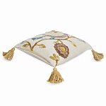 Чехол на подушку с кисточками и вышивкой птиц Ethnic mix Birds Square варинант исполнения - 1 | Loft Concept в Краснодаре