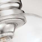 Потолочный светильник с прозрачным стеклянным плафоном в форме широкого колокола Feiss варинант исполнения - 2 | Loft Concept в Краснодаре