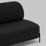 Двухместный диван черного цвета COLOR BLOCK варинант исполнения - 7 | Loft Concept в Краснодаре