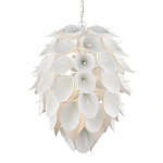 Люстра белая каплевидной формы из цветков лилии White Natural Lines варинант исполнения - 1 | Loft Concept в Краснодаре