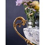 Чаша из прозрачного рельефного стекла на бронзовой подставке Eden Garden варинант исполнения - 3 | Loft Concept в Краснодаре