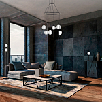 Торшер с 2-мя сферическими стеклянными плафонами Splatter варинант исполнения - 3 | Loft Concept в Краснодаре