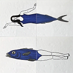 Плитка с узором Рыба пловчиха варинант исполнения - 2 | Loft Concept в Краснодаре