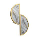 Бра с двумя полукруглыми плафонами из искусственного алебастра в бронзовой оправе Marbella варинант исполнения - 6 | Loft Concept в Краснодаре