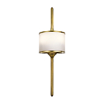 Бра вертикальное с белым полукруглым плафоном и длинным стержнем S Kichler варинант исполнения - 1 | Loft Concept в Краснодаре