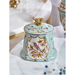 Шкатулка голубого цвета с рисунком и состаренным эффектом Eden Garden варинант исполнения - 9 | Loft Concept в Краснодаре