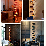 Торшер с каркасом из множества полок Links варинант исполнения - 3 | Loft Concept в Краснодаре