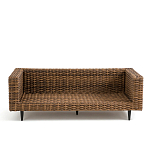 Трехместный садовый диван из плетеного пластика Matteo варинант исполнения - 8 | Loft Concept в Краснодаре