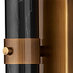 Бра цилиндрической формы чёрного цвета с 2-мя плафонами Marble Glow варинант исполнения - 4 | Loft Concept в Краснодаре