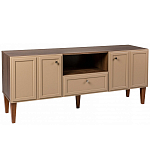 ТВ-тумба бежевая из массива бука с 2-мя дверками и ящиком Wenge Light варинант исполнения - 1 | Loft Concept в Краснодаре