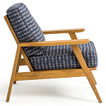 Кресло с каркасом из массива дуба Deniaud Oak Blue Print  Armchair варинант исполнения - 3 | Loft Concept в Краснодаре