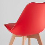 Стул с основой из пластика и мягким сиденьем Arvika Red варинант исполнения - 6 | Loft Concept в Краснодаре