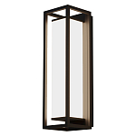 Уличный настенный светильник прямоугольный с чёрной рамкой Geometric Glow варинант исполнения - 1 | Loft Concept в Краснодаре
