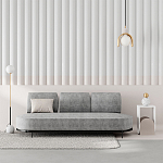 Стол приставной с овальными элементами бело-бежевого цвета NUN SIDE TABLE WHITE LIGHT MOCHA варинант исполнения - 2 | Loft Concept в Краснодаре