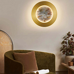 Бра в форме диска цвета латунь Brass Borders варинант исполнения - 4 | Loft Concept в Краснодаре