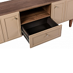 ТВ-тумба бежевая из массива бука с 2-мя дверками и ящиком Wenge Light варинант исполнения - 4 | Loft Concept в Краснодаре