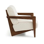 Кресло с обивкой из белого букле Armchair White Boucle варинант исполнения - 1 | Loft Concept в Краснодаре