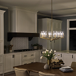 Люстра с 6-ю прозрачными цилиндрическими плафонами Kichler варинант исполнения - 8 | Loft Concept в Краснодаре