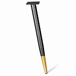 Стол обеденный с коричневой прямоугольной столешницей из керамики на четырех металлических ножках Brown Ceramics варинант исполнения - 3 | Loft Concept в Краснодаре