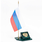 Флагшток с гербом России из натурального камня змеевик Stone Flagpole варинант исполнения - 2 | Loft Concept в Краснодаре