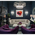 Диван трехместный велюровый серый Island of Comfort варинант исполнения - 5 | Loft Concept в Краснодаре